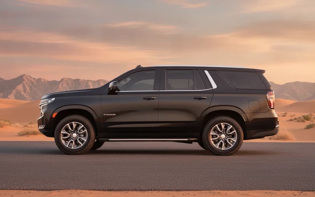 Chevrolet Tahoe 2024 Black side view – rental in Dubai