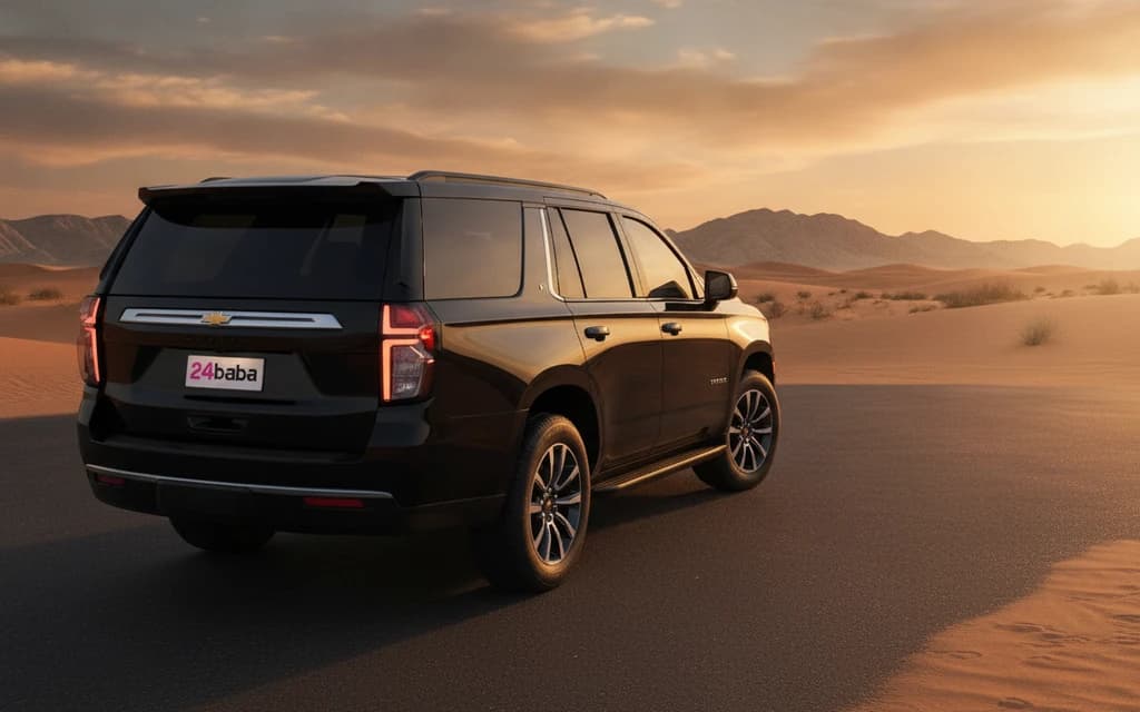 Chevrolet Tahoe 2024 Black trunk space – rental in Dubai