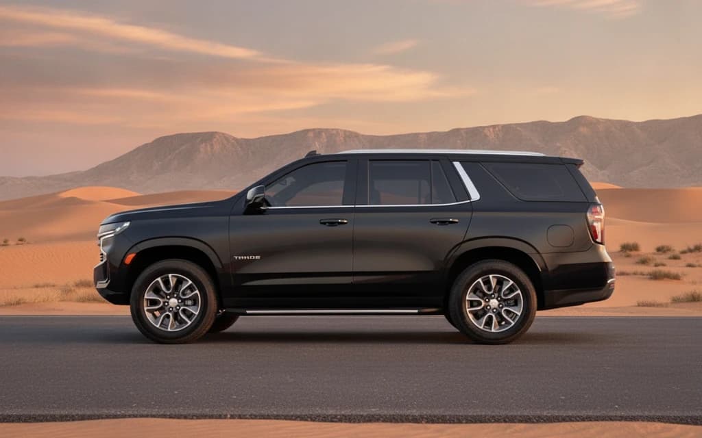 Chevrolet Tahoe 2024 Black side view – rental in Dubai