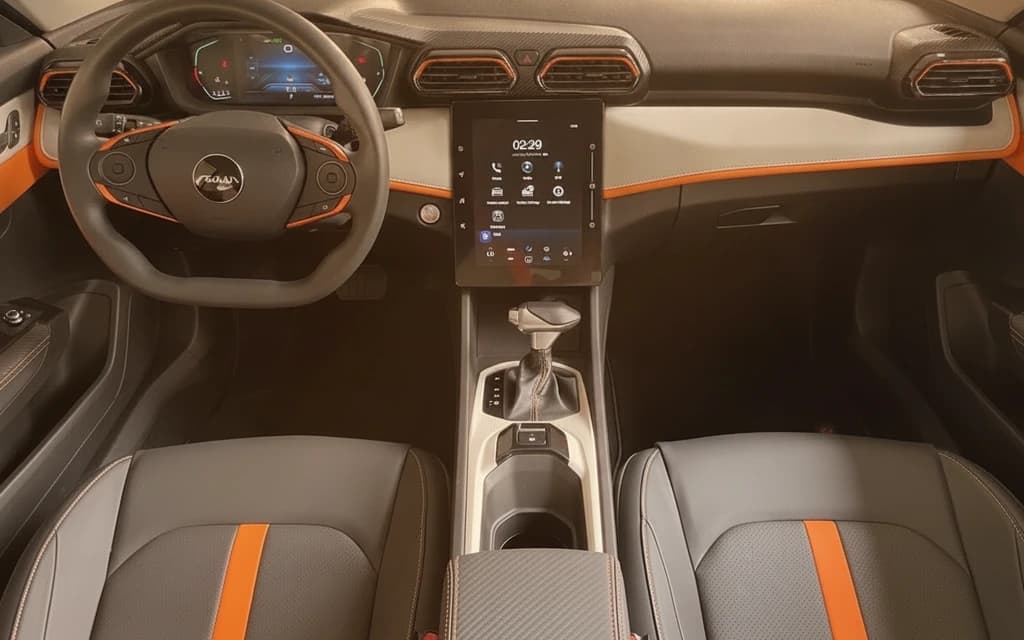 Dongfeng Shine 2025 White dashboard view – rental in Dubai