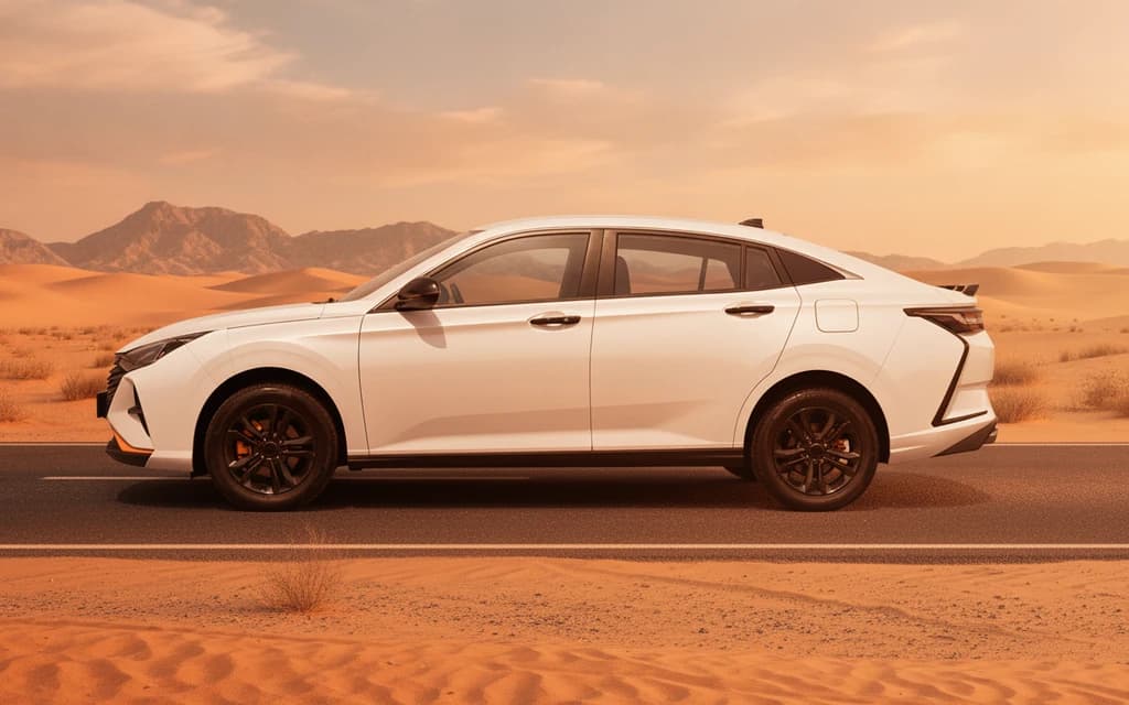 Dongfeng Shine 2025 White side view – rental in Dubai