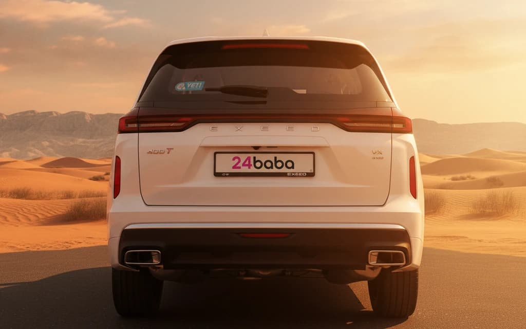 Exeed VX 2024 White rear view – rental in Dubai