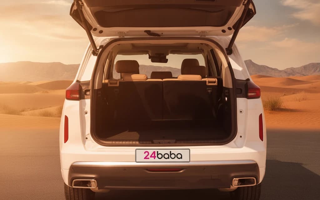 Exeed VX 2024 White trunk space – rental in Dubai