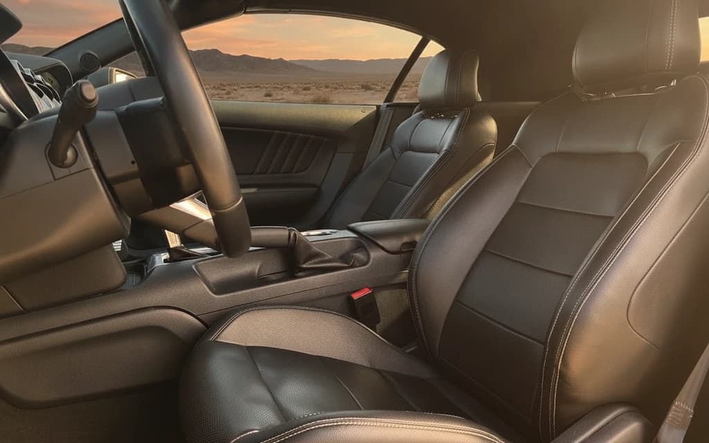 Ford Mustang 2022 Gold front seats – rental in Dubai