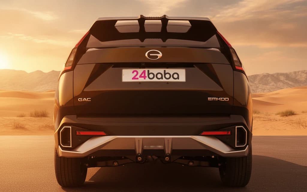 GAC Emkoo 2024 Black rear view – rental in Dubai