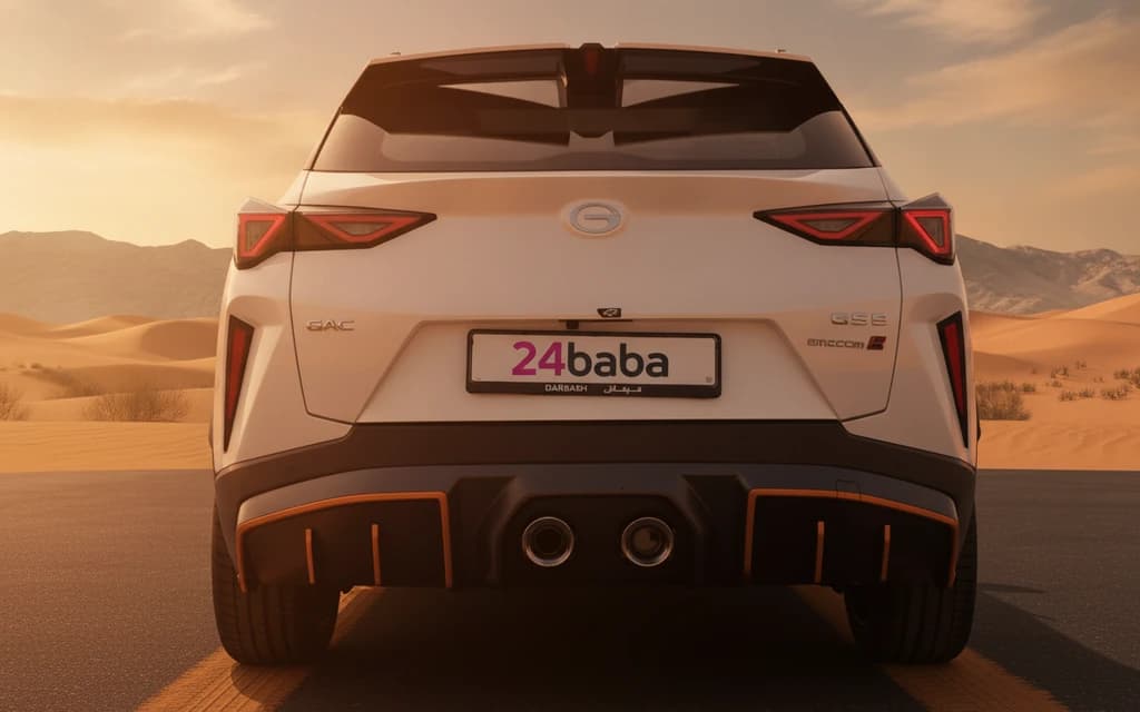 GAC GS3 Emzoom 2024 White rear view – rental in Dubai