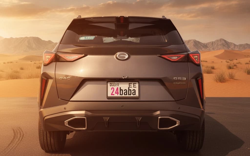 GAC GS3 Emzoom 2026 Gray rear view – rental in Dubai