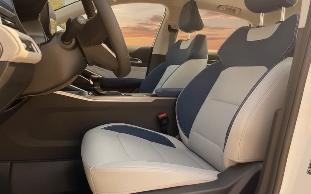 Geely Emgrand 2024 White front seats – rental in Dubai
