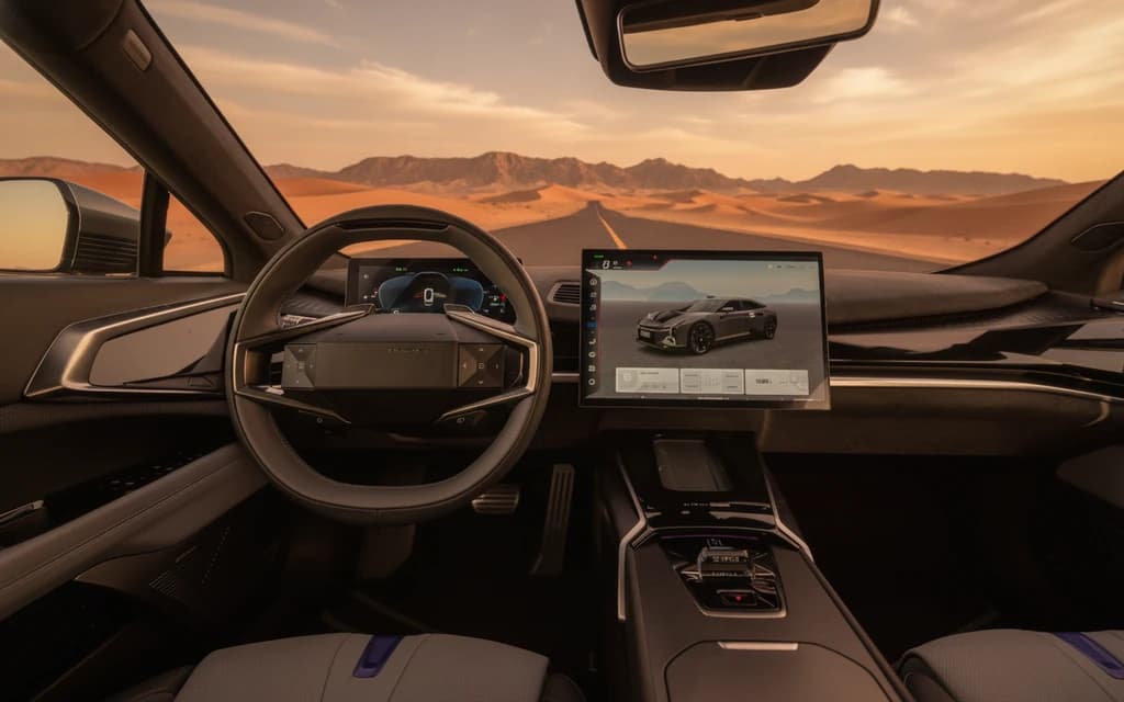 HiPhi Z 2023 Gray dashboard view – rental in Dubai