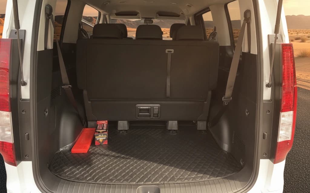 Hyundai Staria 2022 White trunk space – rental in Dubai