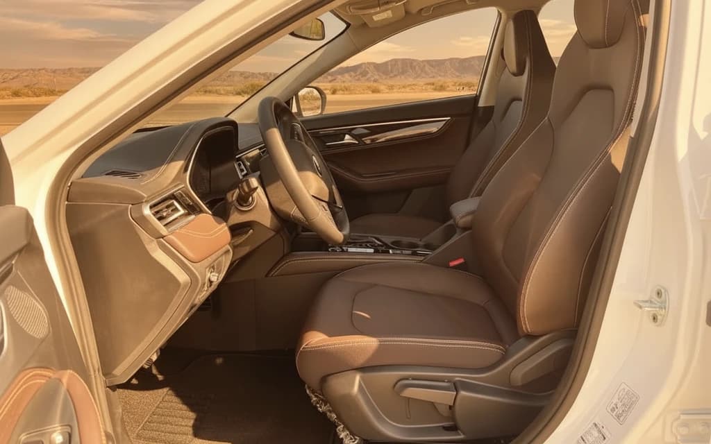 JAC J7 2023 White front seats – rental in Dubai