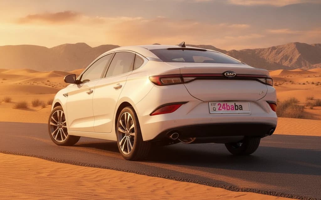 JAC J7 2023 White rear view – rental in Dubai