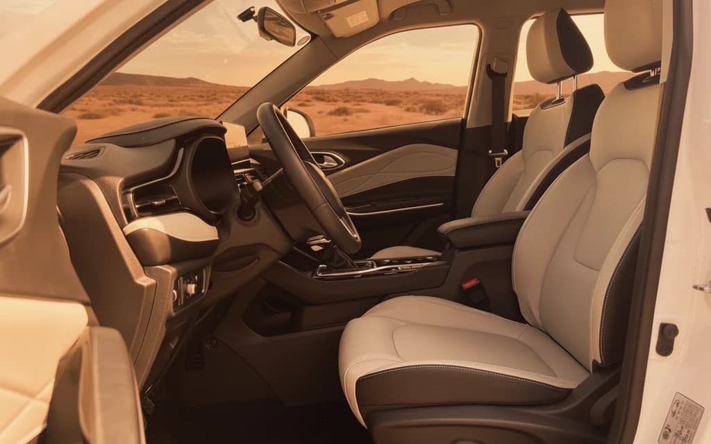 JAC JS4 2023 White interior view – rental in Dubai