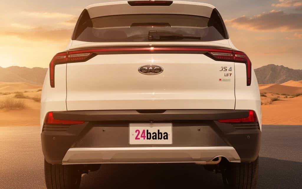 JAC JS4 2023 White rear view – rental in Dubai