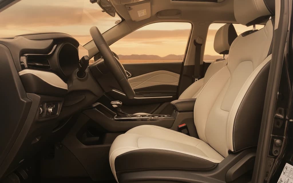 JAC JS4 2024 Black interior view – rental in Dubai
