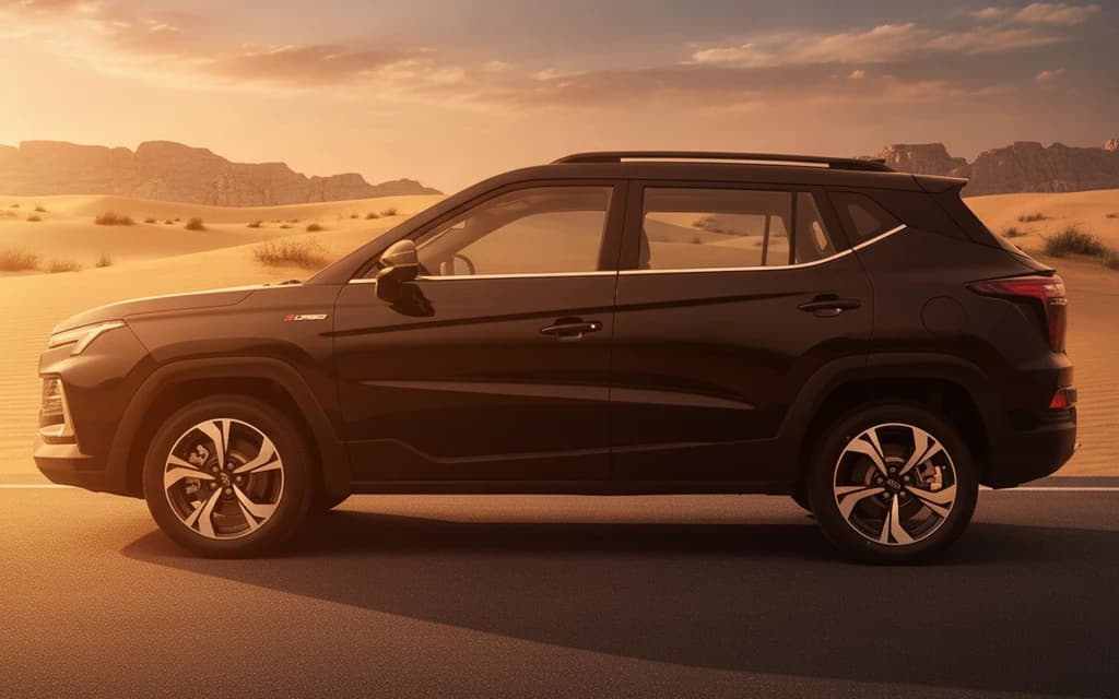 JAC JS4 2024 Black side view – rental in Dubai