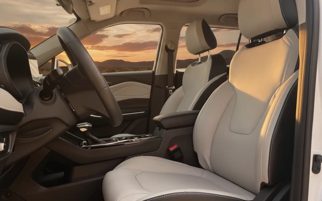 JAC JS4 2025 White front seats – rental in Dubai