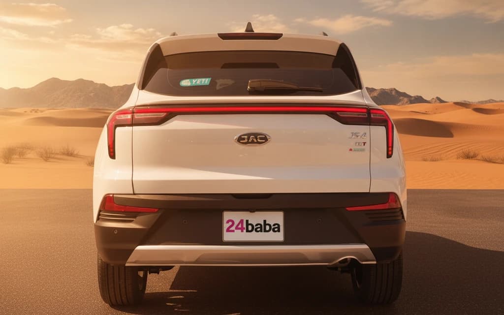 JAC JS4 2025 White rear view – rental in Dubai