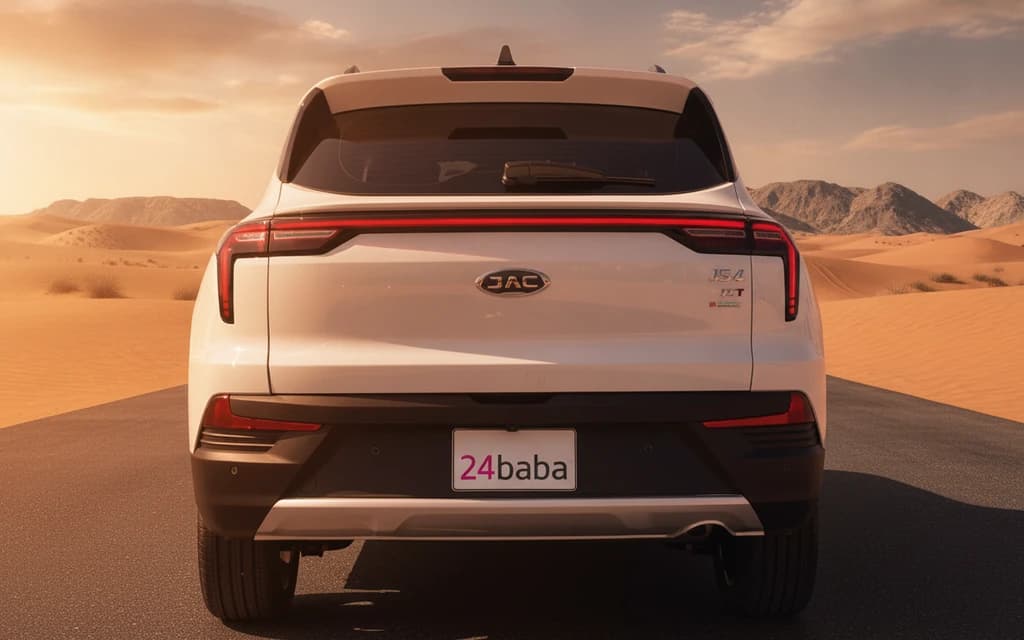 JAC JS4 2025 White rear view – rental in Dubai