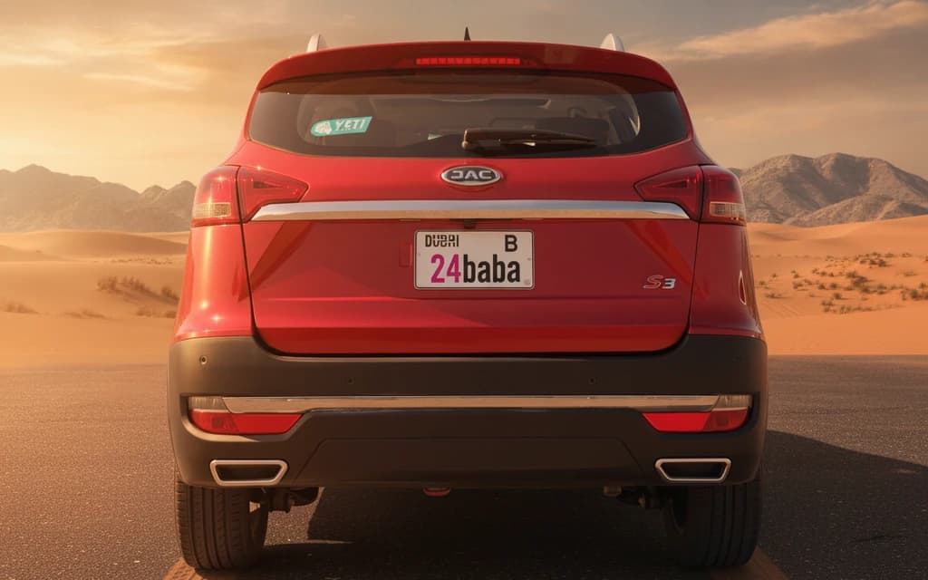 JAC S3 2024 Red rear view – rental in Dubai