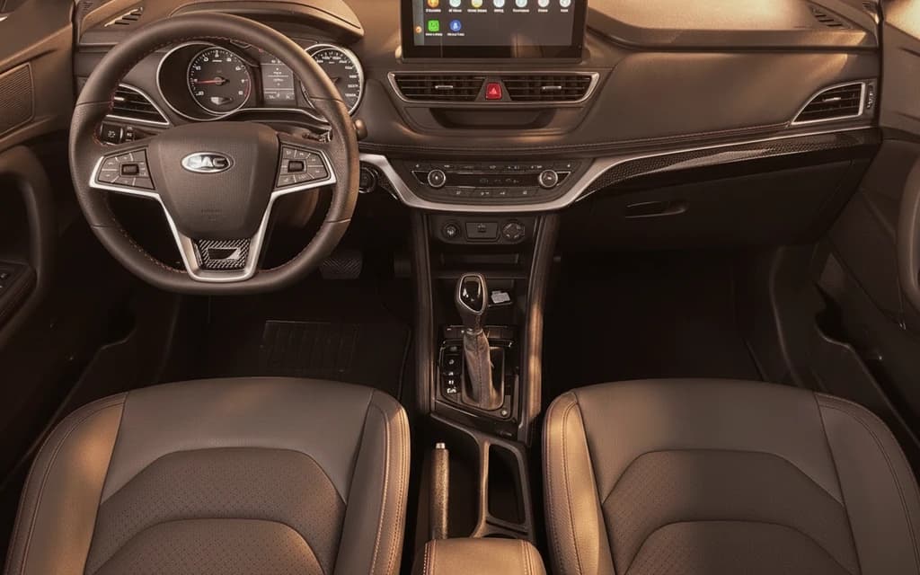 JAC S3 2025 Gray dashboard view – rental in Dubai