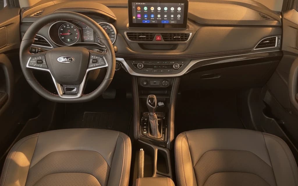 JAC S3 2025 Gray dashboard view – rental in Dubai