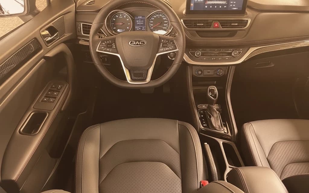 JAC S3 2026 Black dashboard view – rental in Dubai