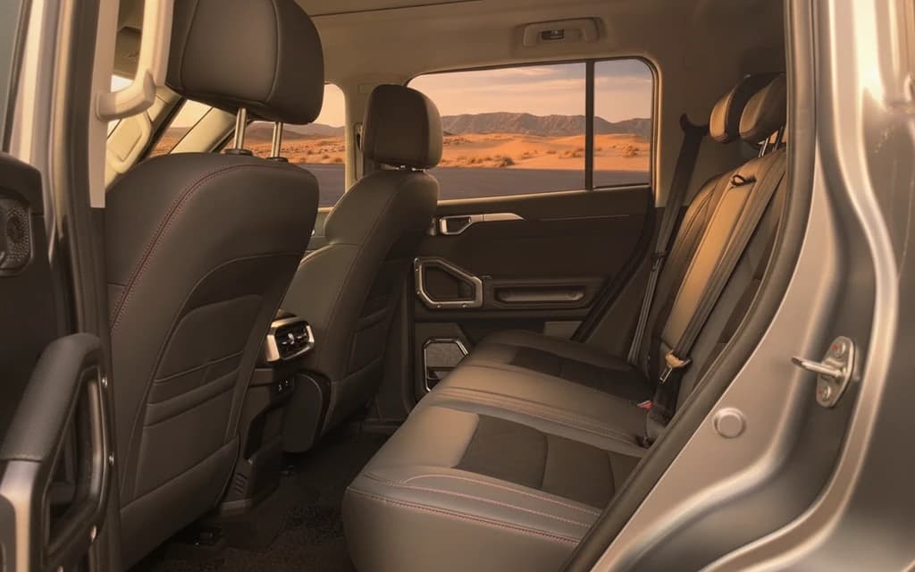 Jetour T2 2026 Gray rear seats – rental in Dubai