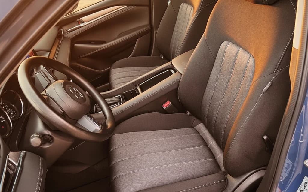 Mazda 6 2023 Blue front seats – rental in Dubai