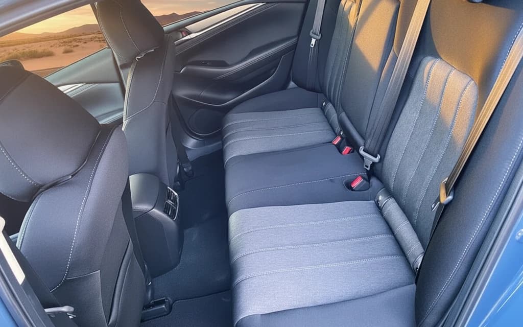 Mazda 6 2023 Blue rear seats – rental in Dubai