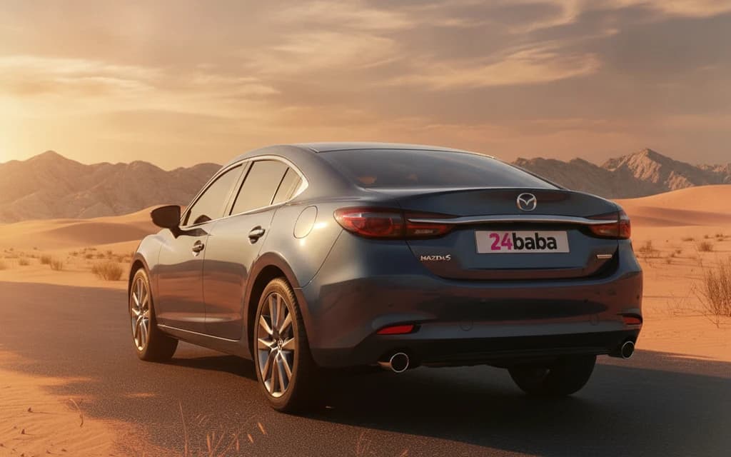 Mazda 6 2023 Blue rear view – rental in Dubai