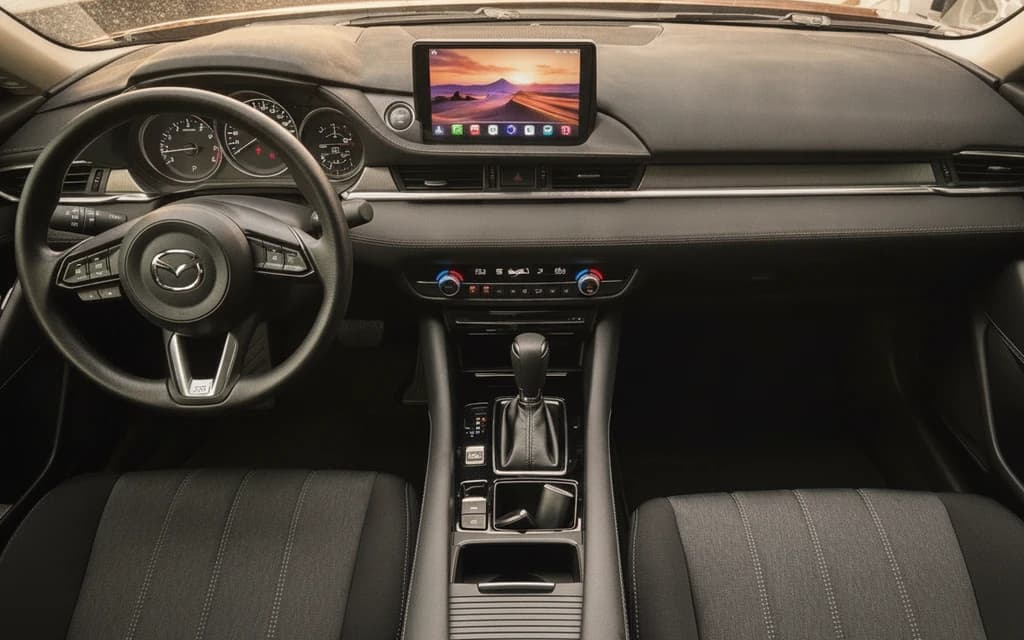 Mazda 6 2023 Red dashboard view – rental in Dubai