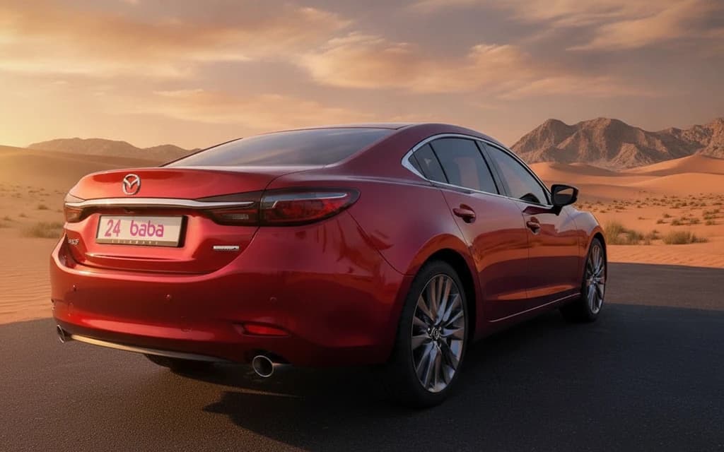 Mazda 6 2023 Red rear view – rental in Dubai