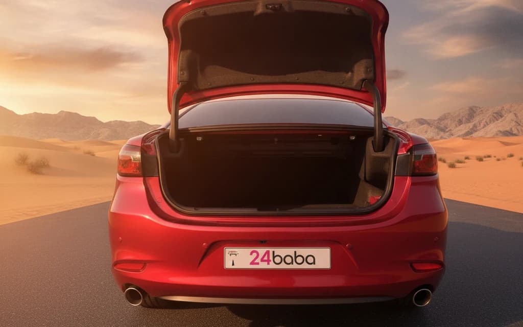 Mazda 6 2023 Red trunk space – rental in Dubai