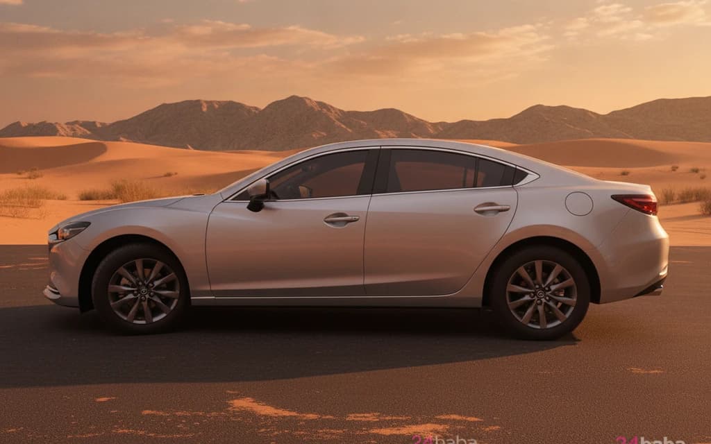 Mazda 6 2023 Silver side view – rental in Dubai