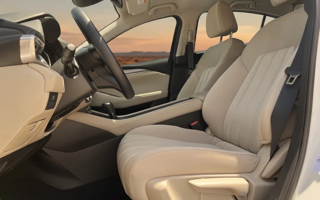 Mazda 6 2023 White front seats – rental in Dubai