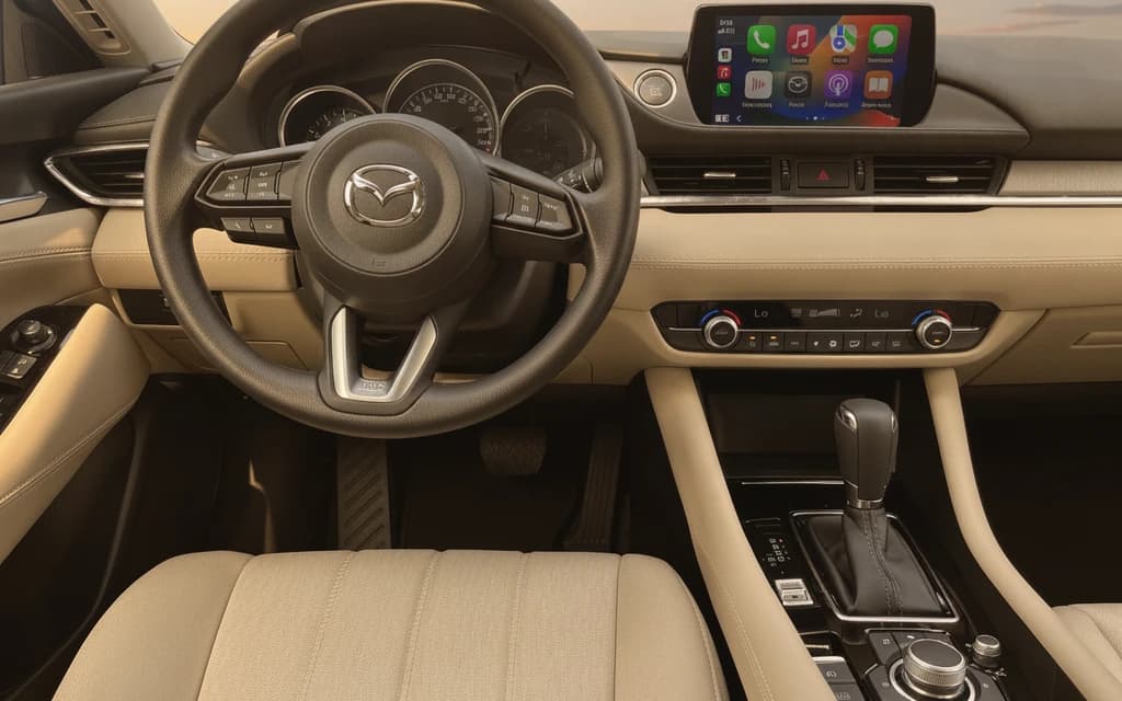 Mazda 6 2024 Blue dashboard view – rental in Dubai
