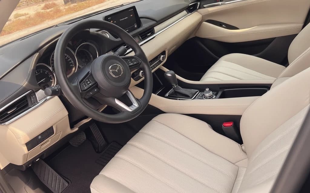 Mazda 6 2024 Blue interior view – rental in Dubai