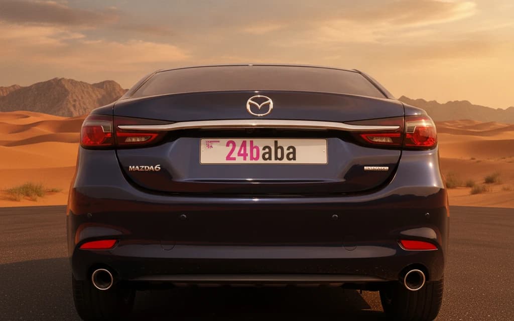 Mazda 6 2024 Blue rear view – rental in Dubai