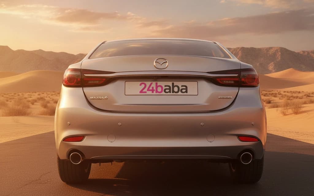 Mazda 6 2024 Silver rear view – rental in Dubai