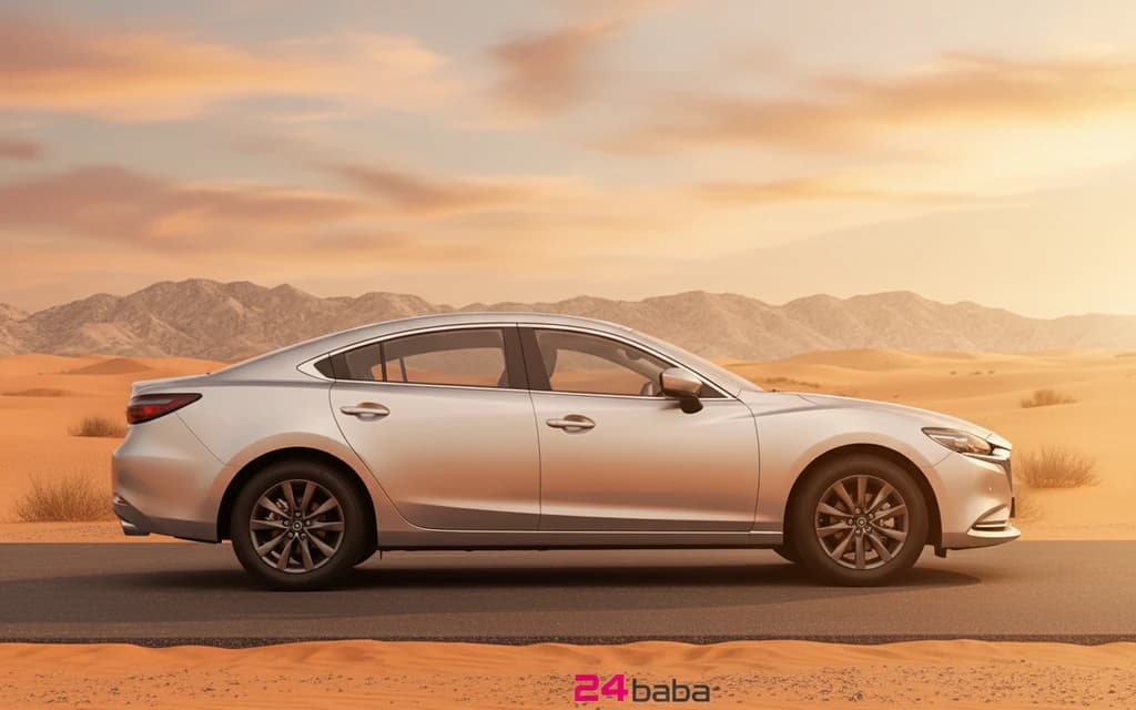 Mazda 6 2024 Silver side view – rental in Dubai