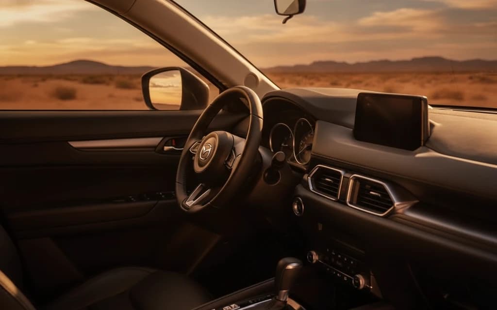 Mazda CX-5 2023 Blue interior view – rental in Dubai