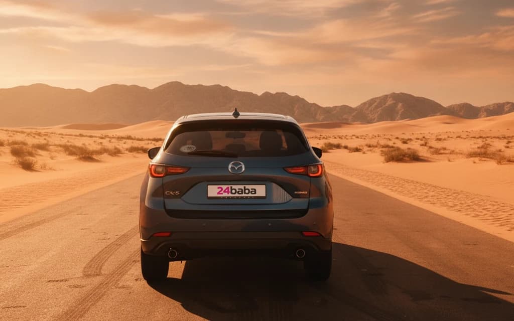 Mazda CX-5 2023 Blue rear view – rental in Dubai