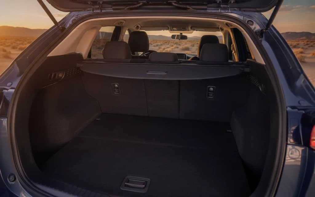 Mazda CX-5 2023 Blue trunk space – rental in Dubai