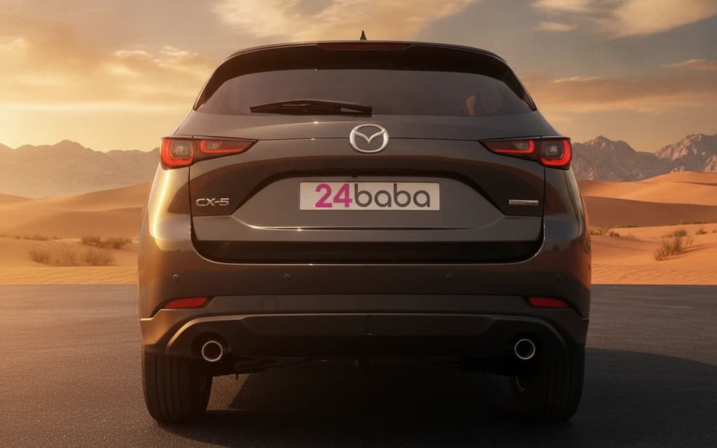Mazda CX-5 2024 Gray rear view – rental in Dubai