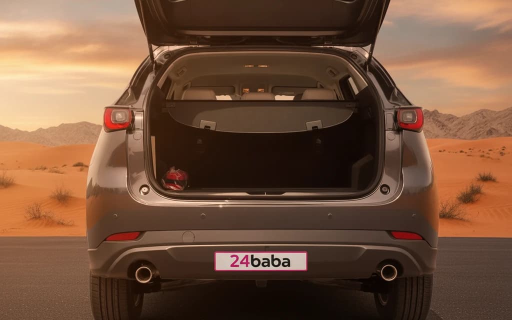 Mazda CX-5 2024 Gray trunk space – rental in Dubai