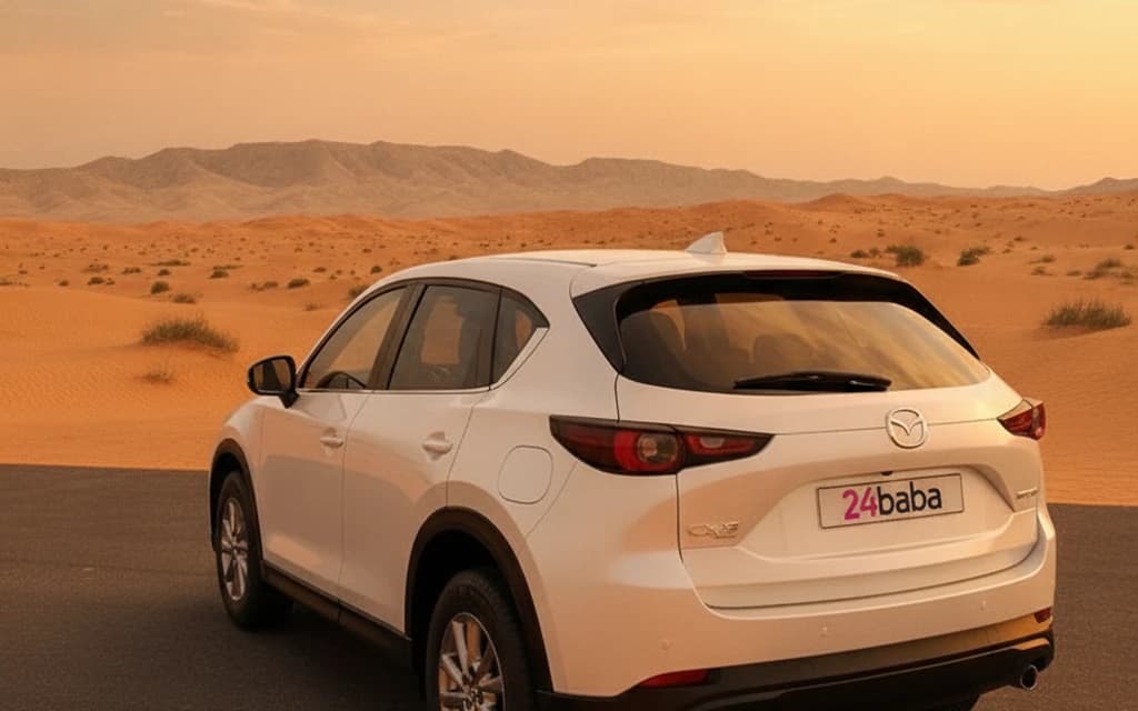 Mazda CX-5 2024 White side view – rental in Dubai