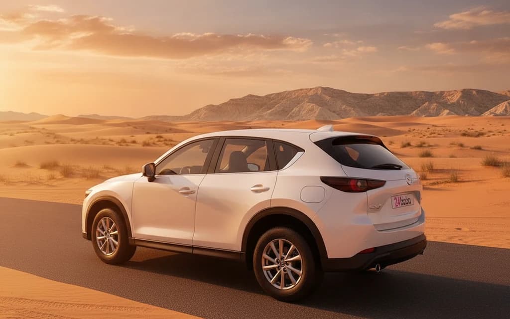 Mazda CX-5 2024 White side view – rental in Dubai