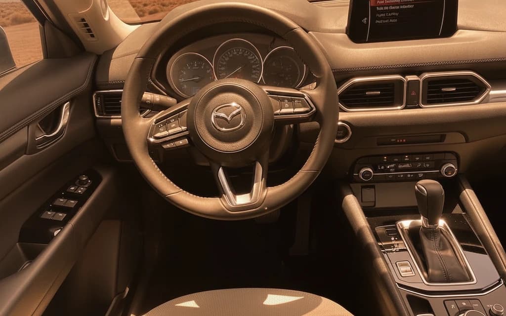 Mazda CX-5 2024 White steering wheel – rental in Dubai