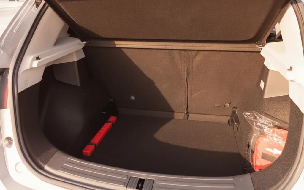 MG ZS 2023 Silver trunk space – rental in Dubai